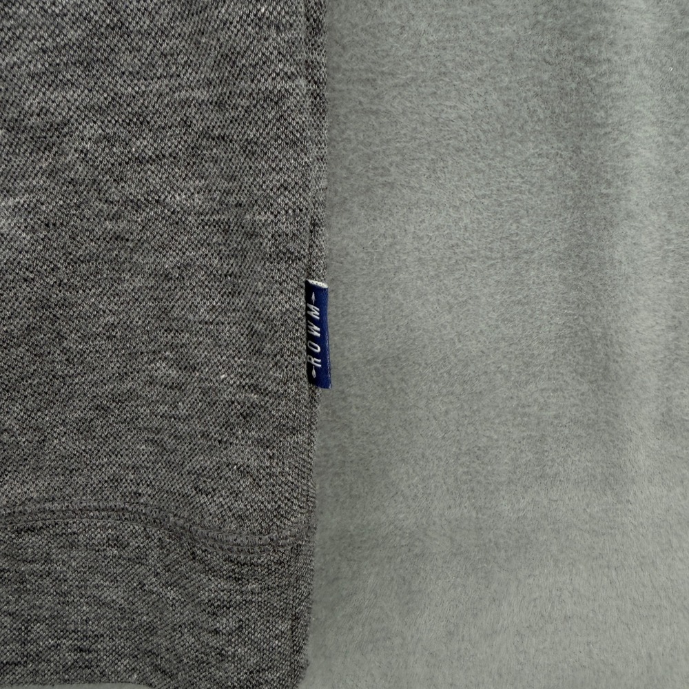 ROWM Mens XXL Charcoal Gray Heather Quarter Zip Pullover Mock Neck Sweater Warm - Picture 5 of 9